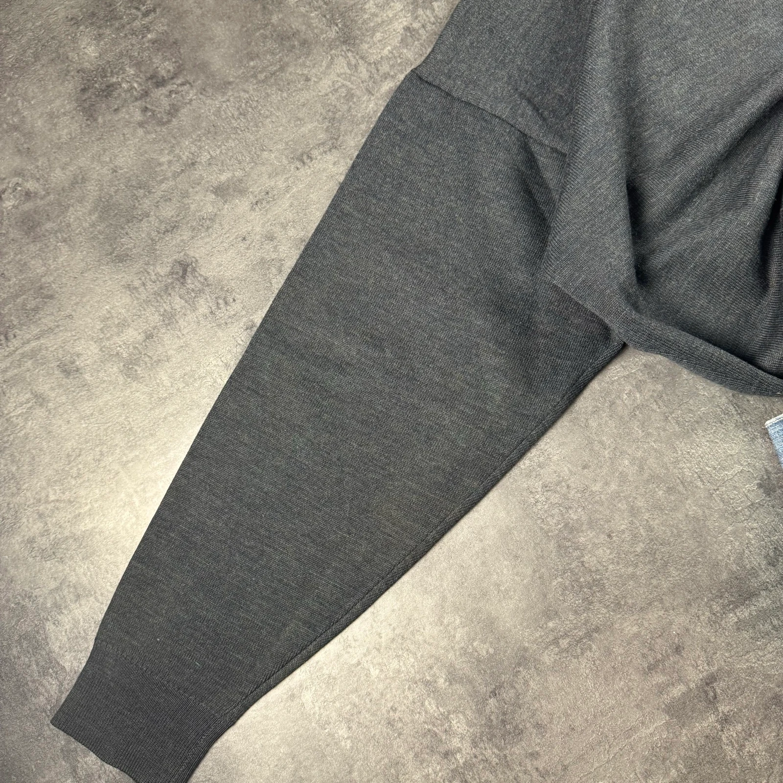 Lacoste Crewneck Sweater Grey Premium Vintage 90's Archive Tactical Made in Spain Wool Knit Jumper – photo 5